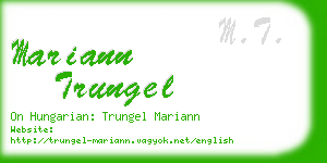 mariann trungel business card